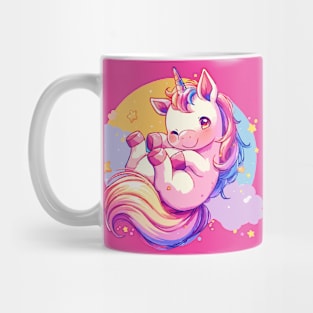 Happy unicorn with vivid colors Mug